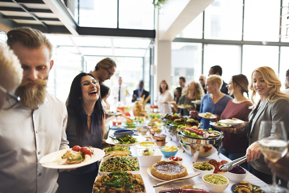 Food Buffet Catering Dining Eating Party Sharing Concept